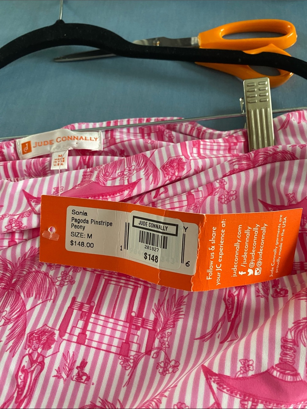 Jude Connally Pink & White Peony Pagoda Print Mini Skort (hidden shorts) - Picture 5 of 8
